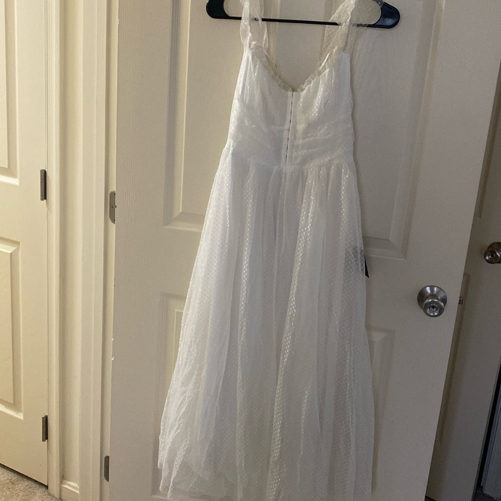 White Midi Dress medium Lulus